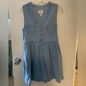 Babydoll Denim Dress With Buttons and Pockets